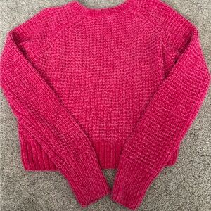 Altar'd State Pink Crew Neck Sweater Textured Knit